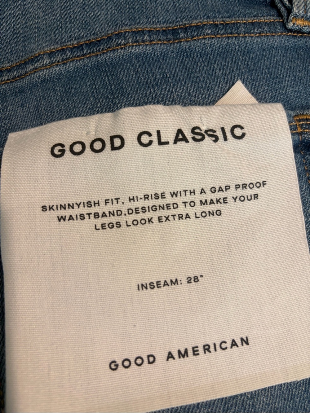 Good American Classic Skinny High-Rise Jeans in Blue